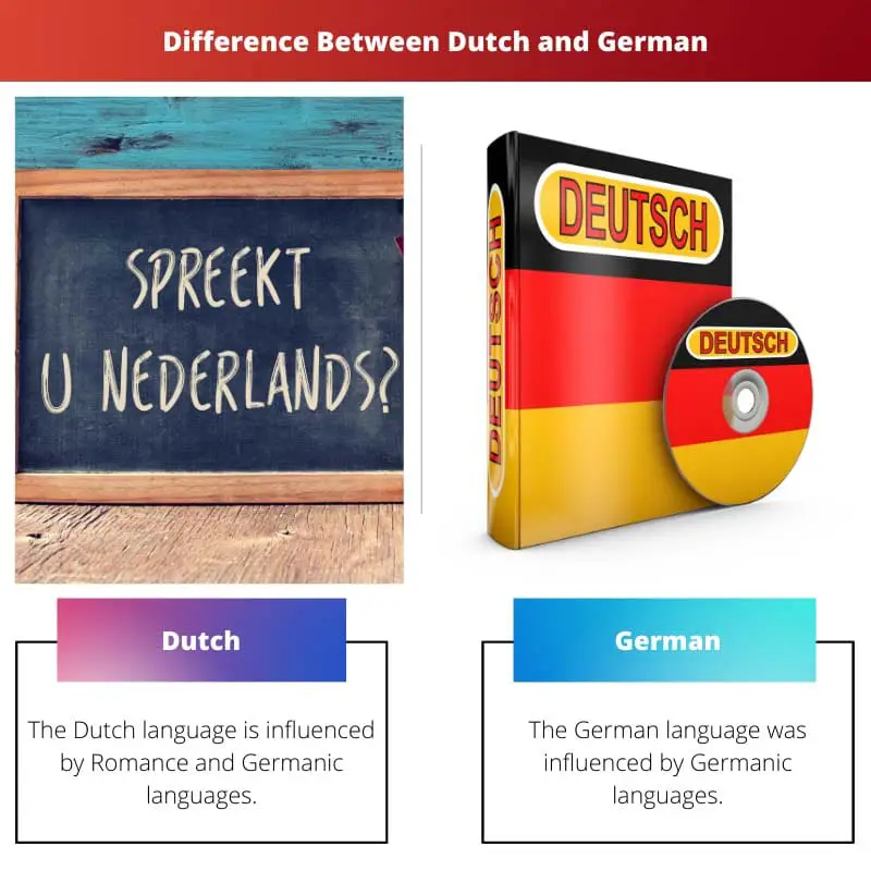 डच और जर्मन के बीच अंतर