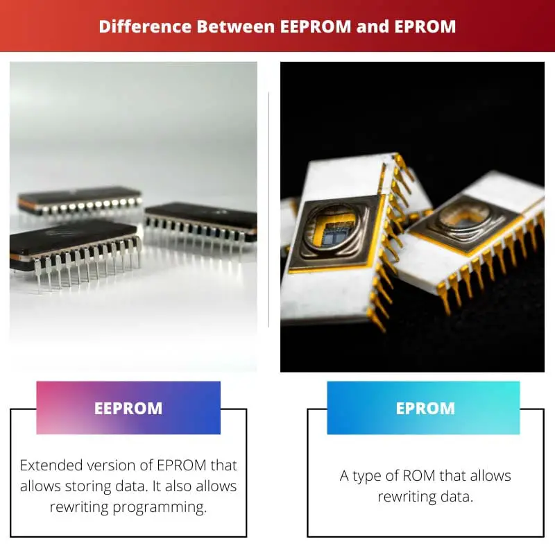 Rozdíl mezi EEPROM a EPROM