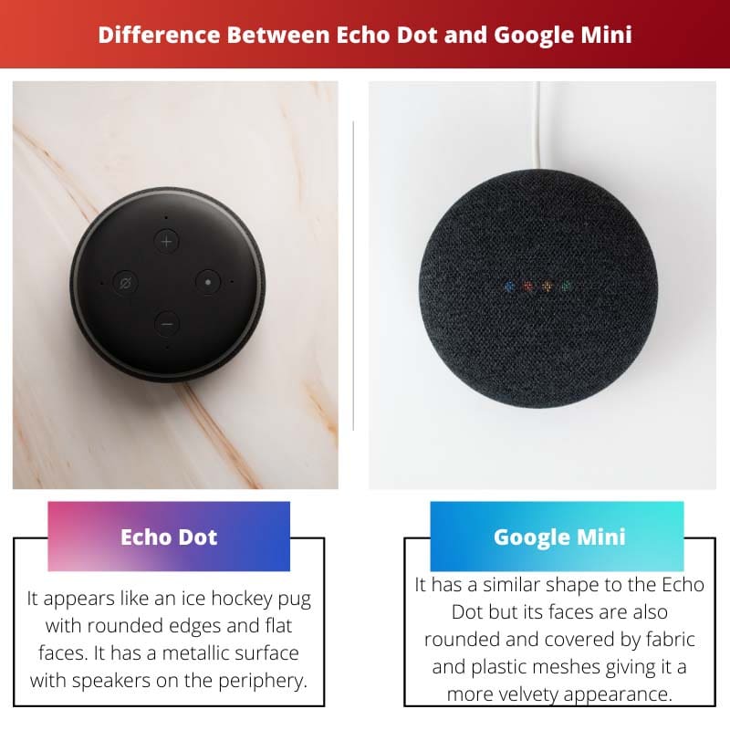 Sự khác biệt giữa Echo Dot và Google Mini