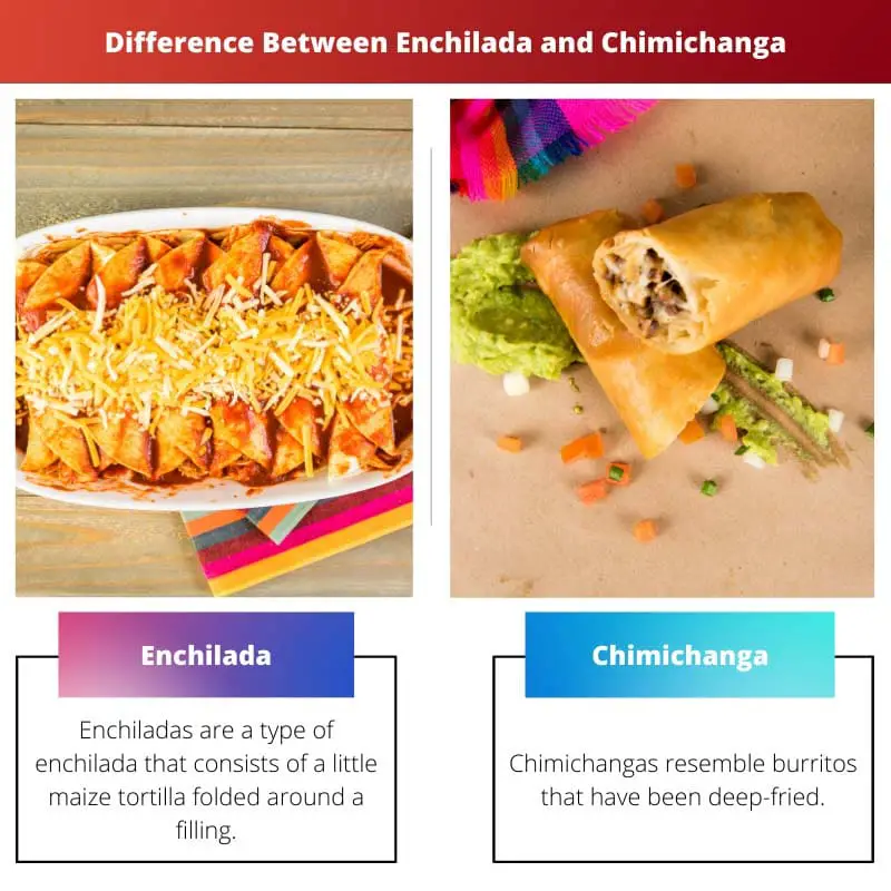 Difference Between Enchilada and Chimichanga