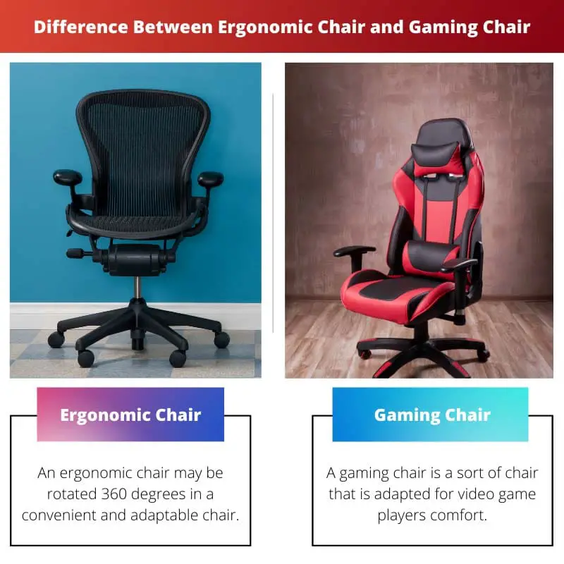 Unterschied zwischen ergonomischem Stuhl und Gaming-Stuhl