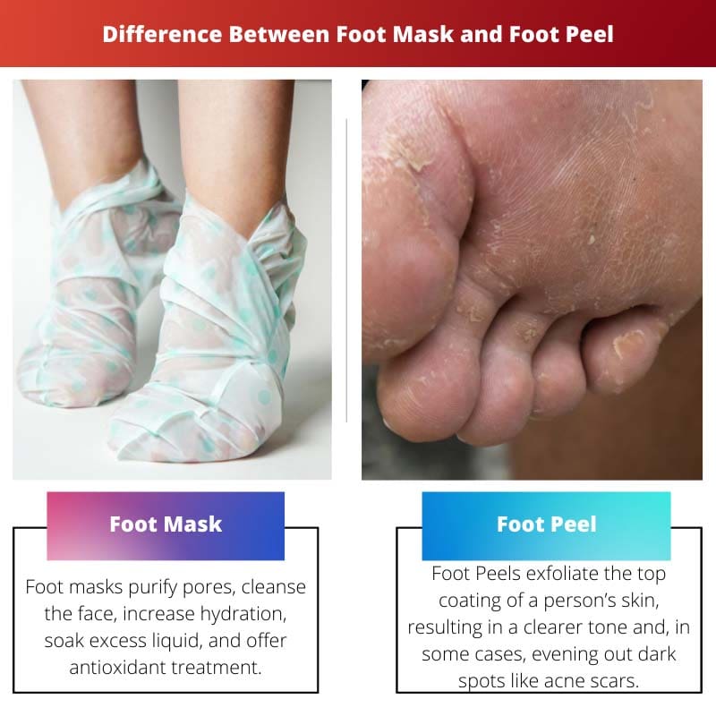 Sự khác biệt giữa Mặt nạ chân và Lột da chân