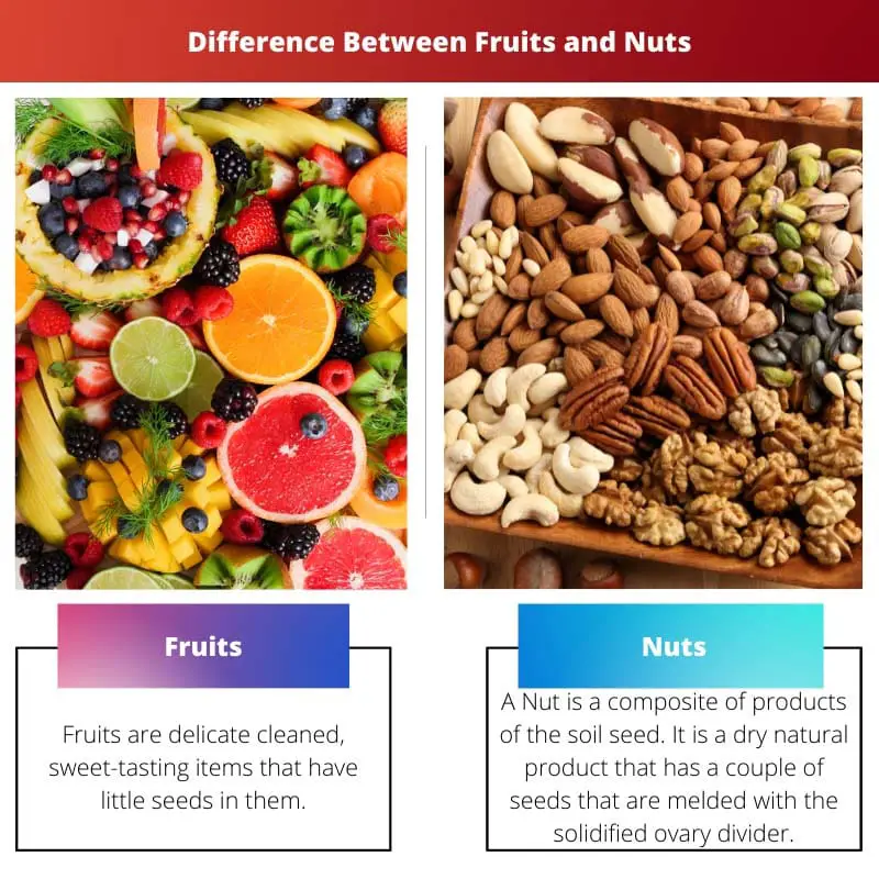 Verschil tussen fruit en noten