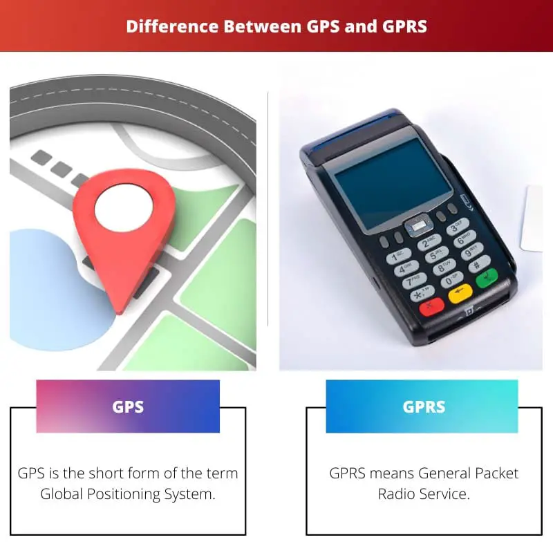 GPS 和 GPRS 之间的区别