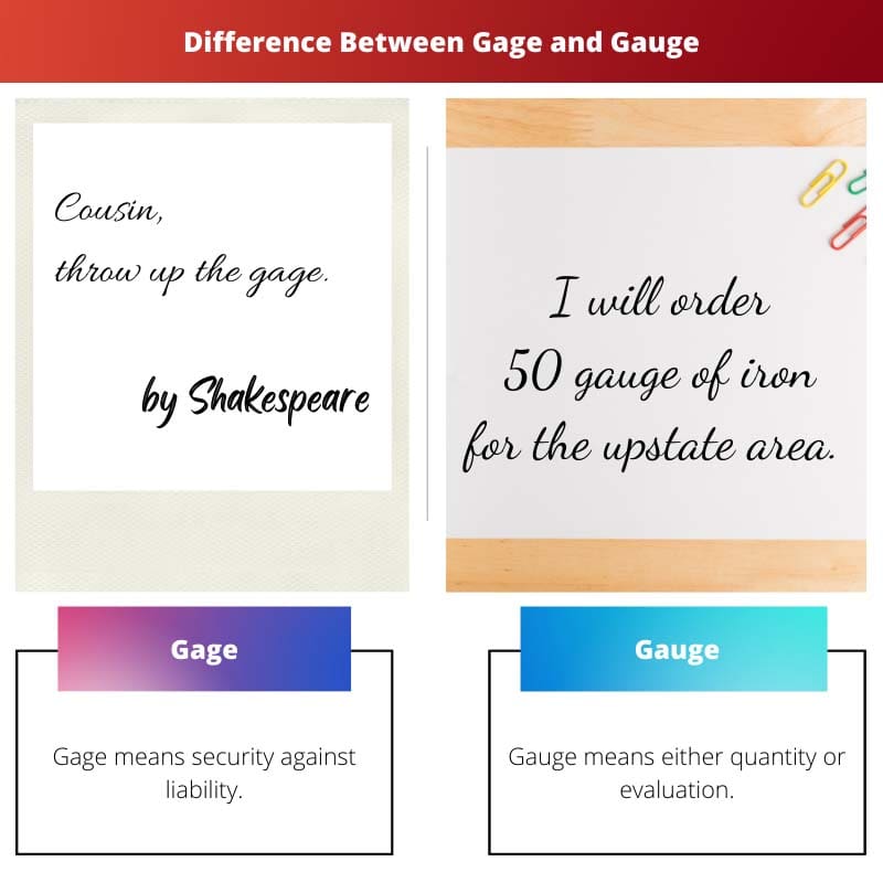 الفرق بين Gage و Gauge