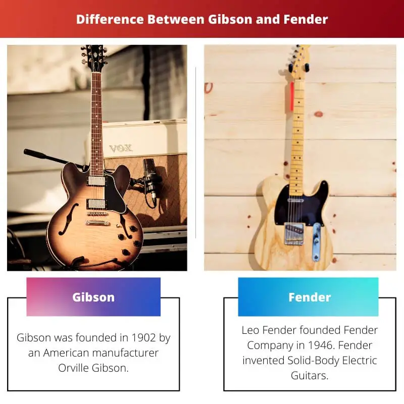 Difference Between Gibson and Fender