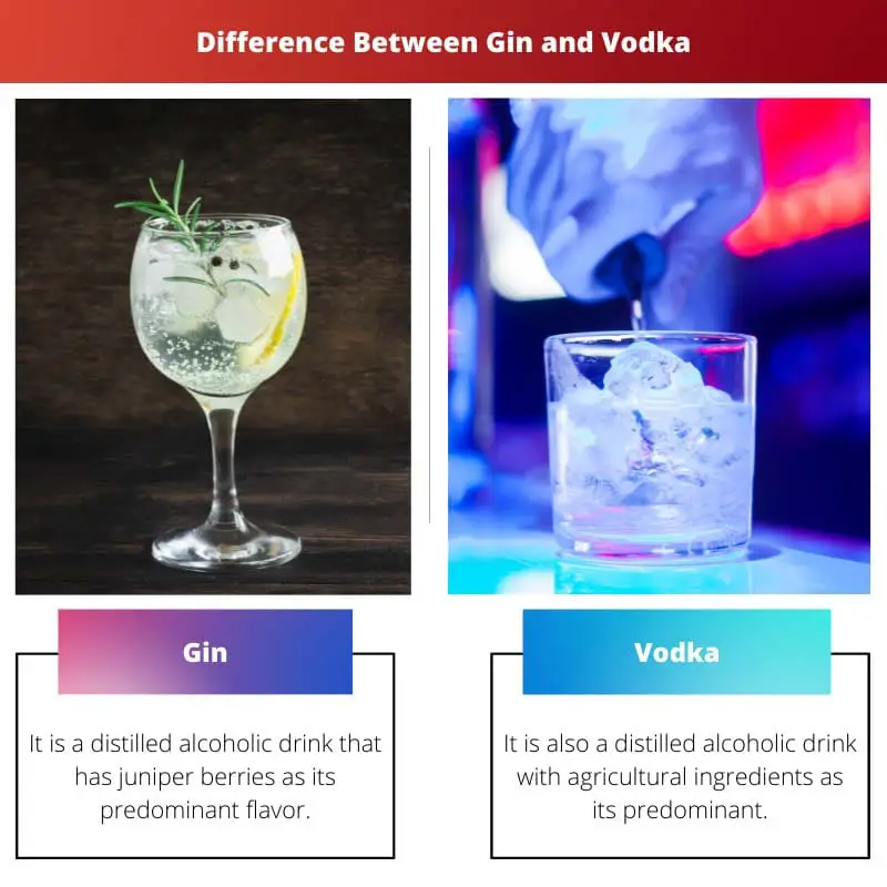 Différence entre le gin et la vodka
