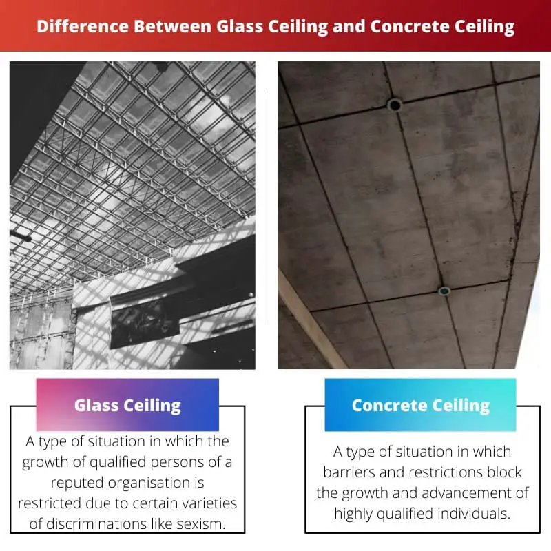Différence entre plafond de verre et plafond en béton