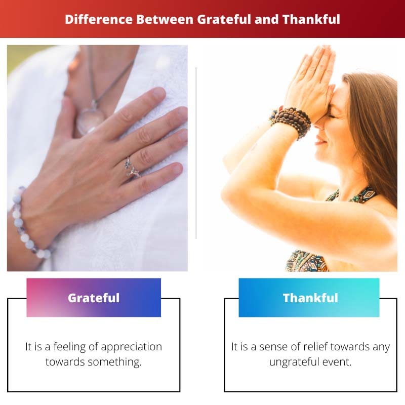 Разница между благодарным и благодарным
