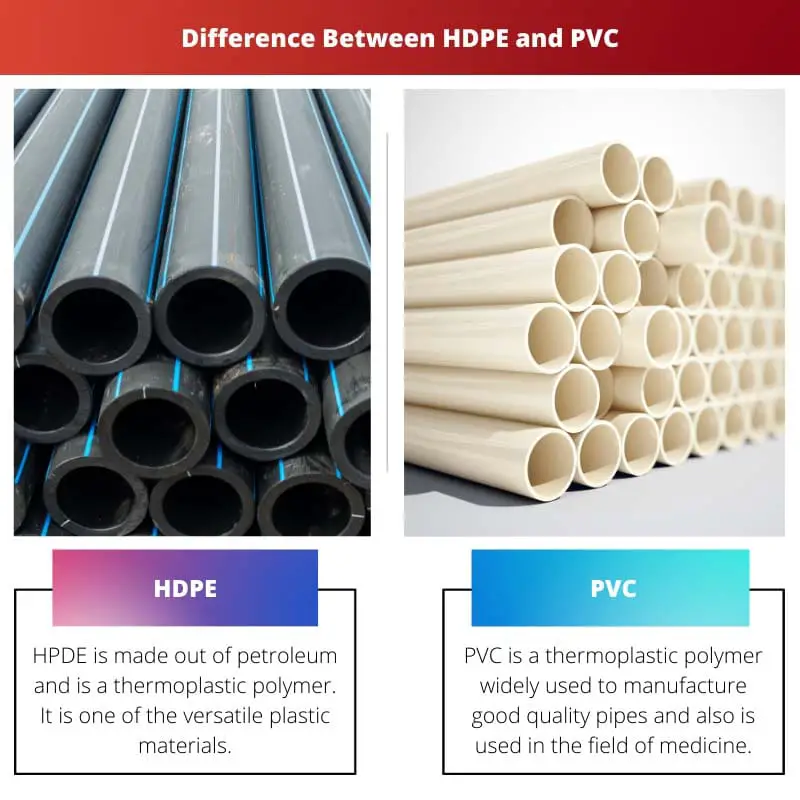 Différence entre le PEHD et le PVC