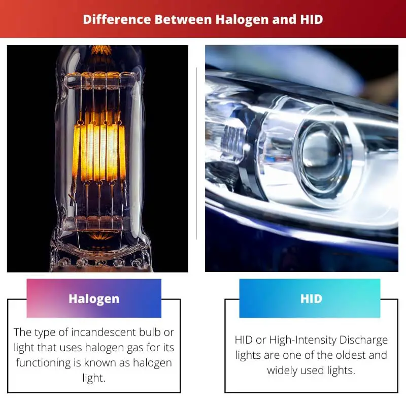 Difference Between Halogen and HID