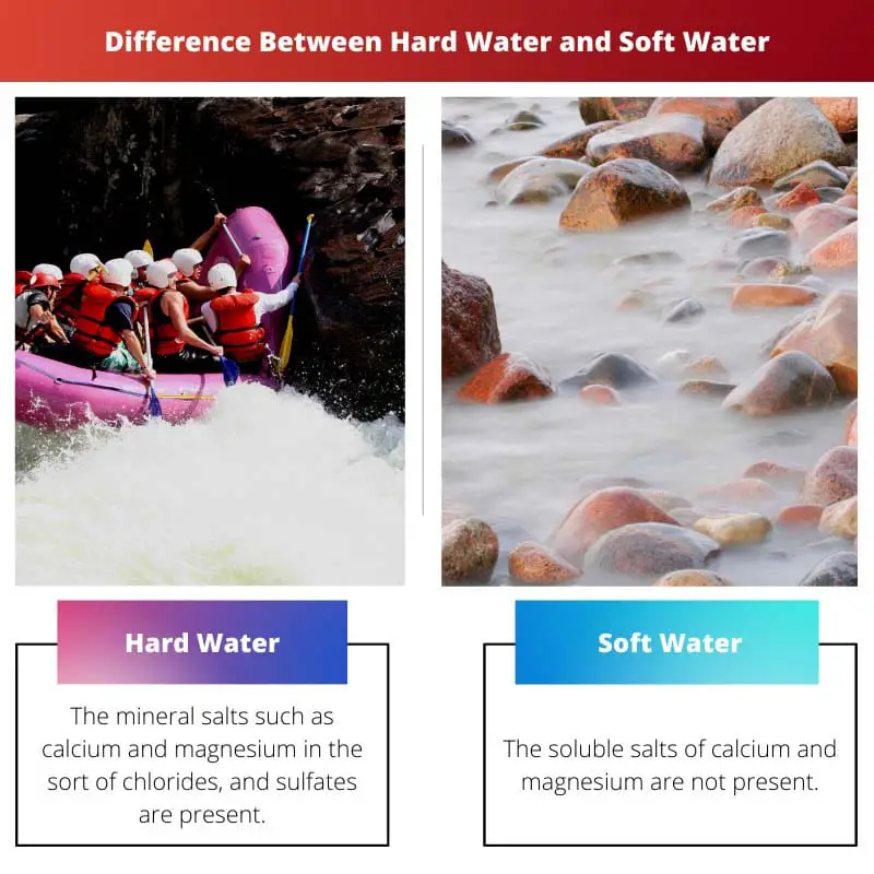 Différence entre l'eau dure et l'eau douce