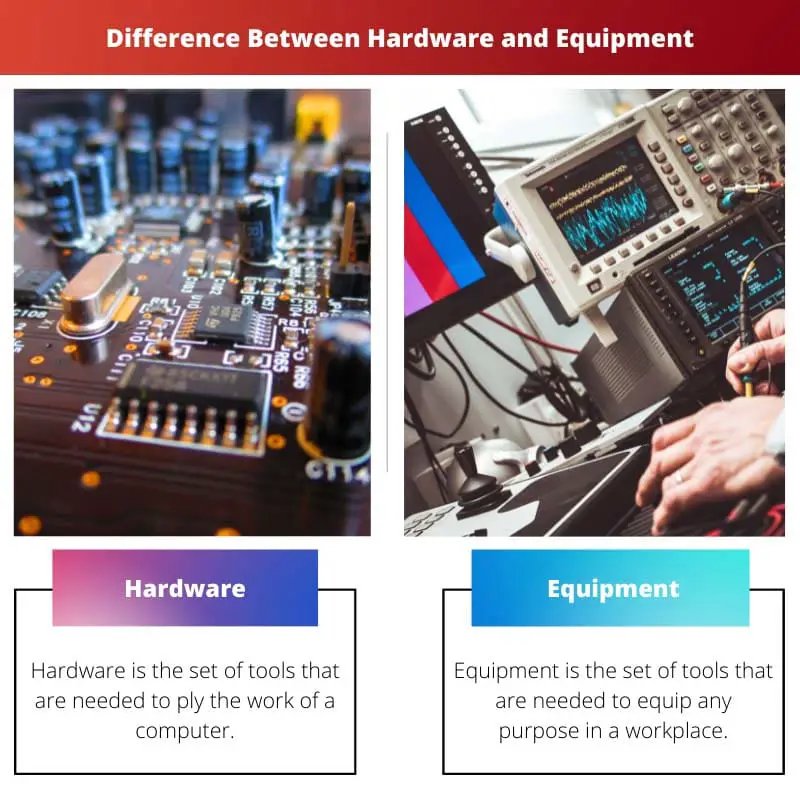 Разница между оборудованием и оборудованием