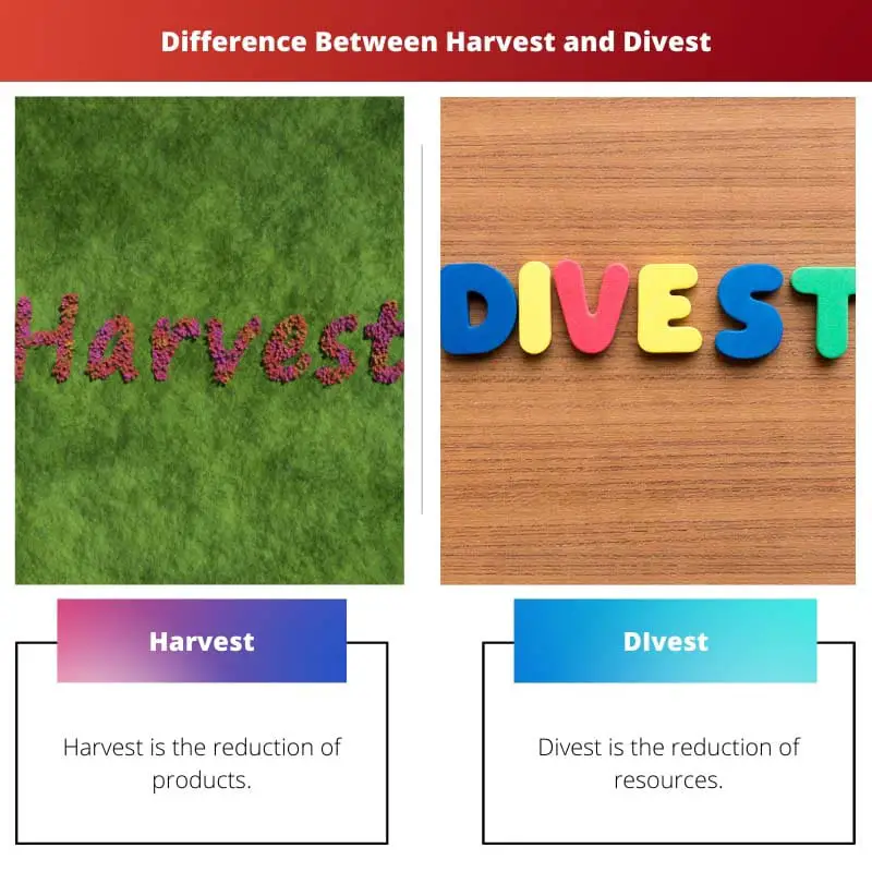 Difference Between Harvest and Divest