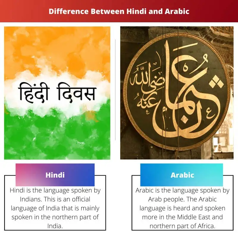 Difference Between Hindi and Arabic