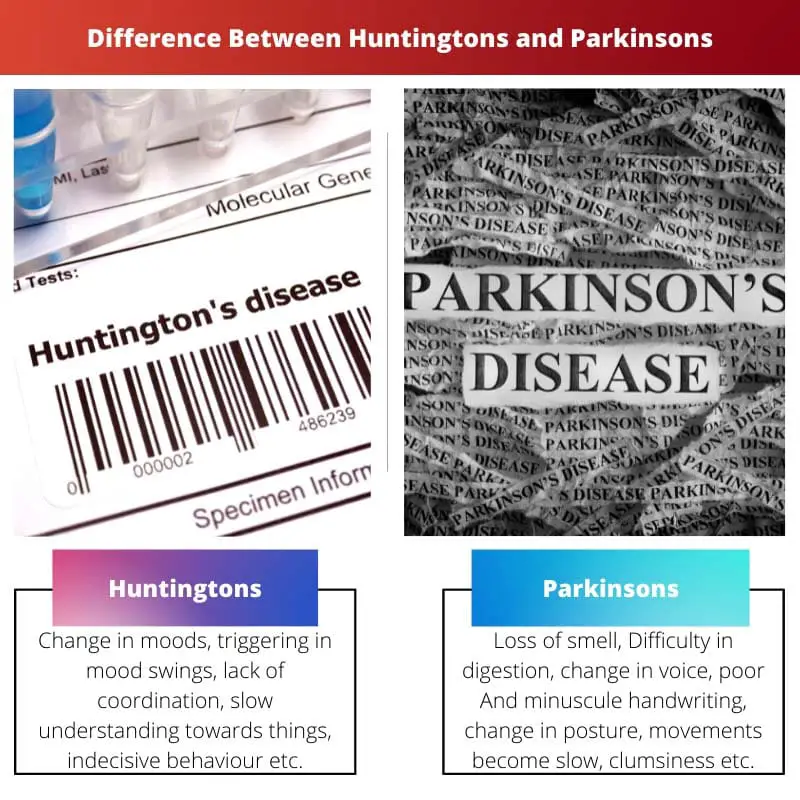 Verschil tussen Huntington en Parkinson