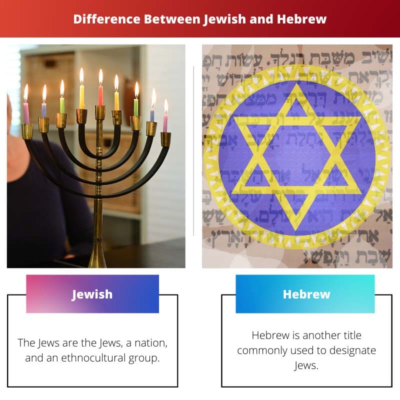 Difference Between Jewish and Hebrew