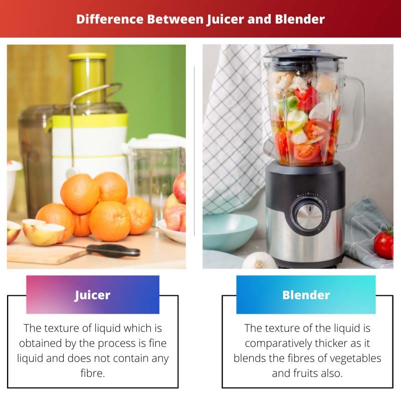 Difference Between Juicer and Blender