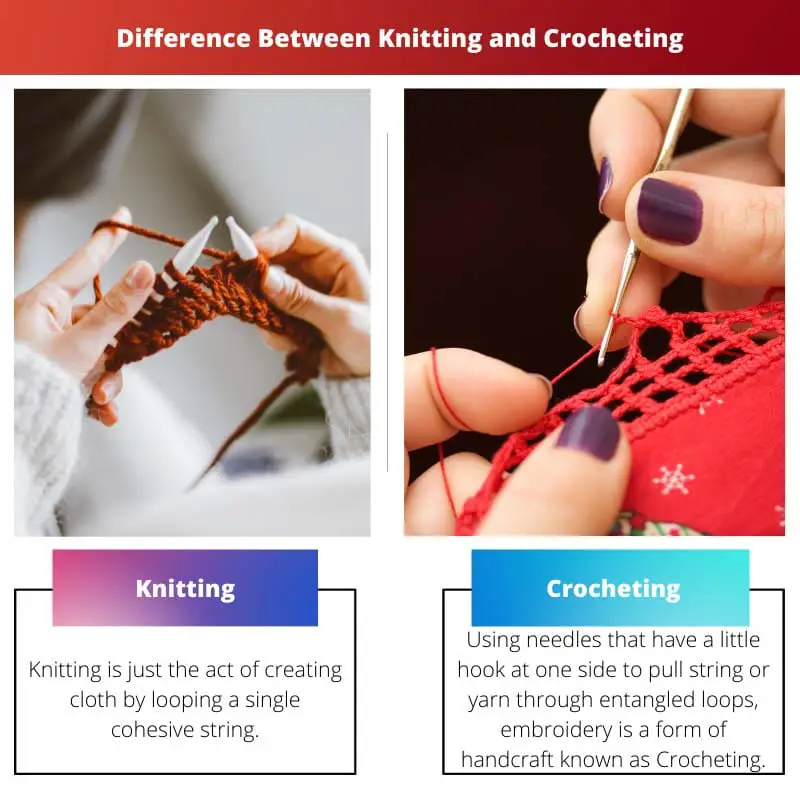 Difference Between Knitting and Crocheting