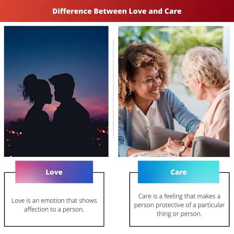 Diferença entre amor e cuidado