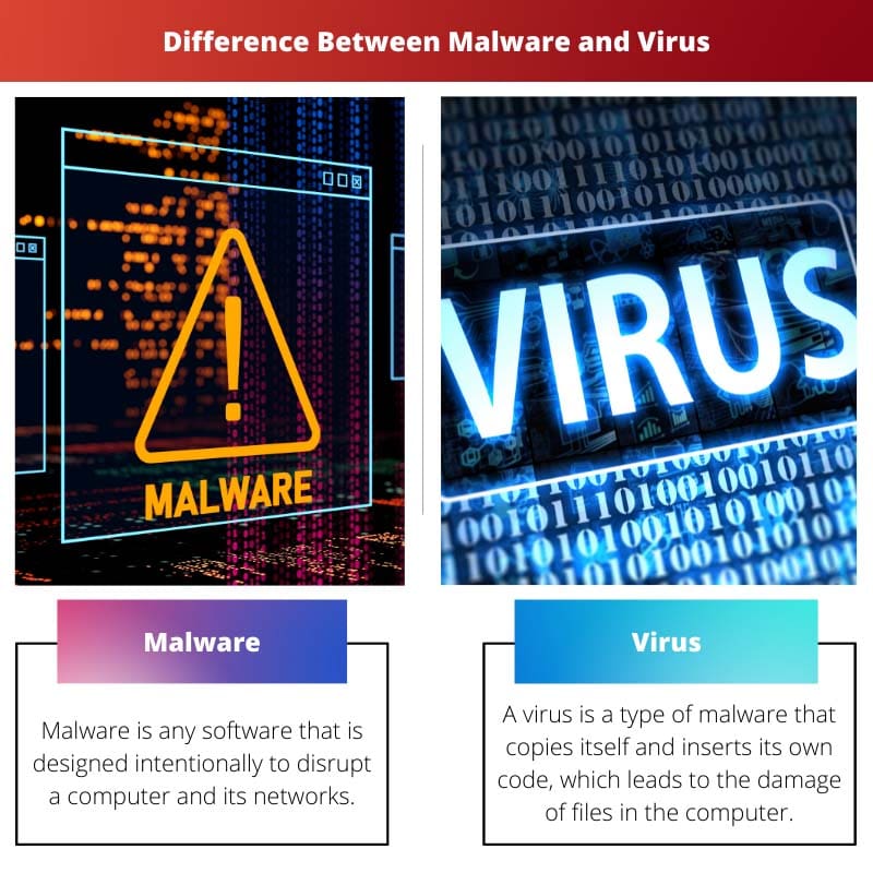 الفرق بين البرامج الضارة والفيروسات