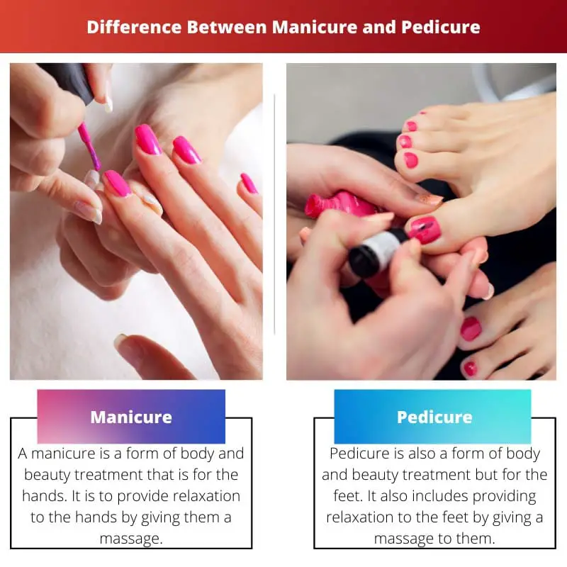 Difference Between Manicure and Pedicure