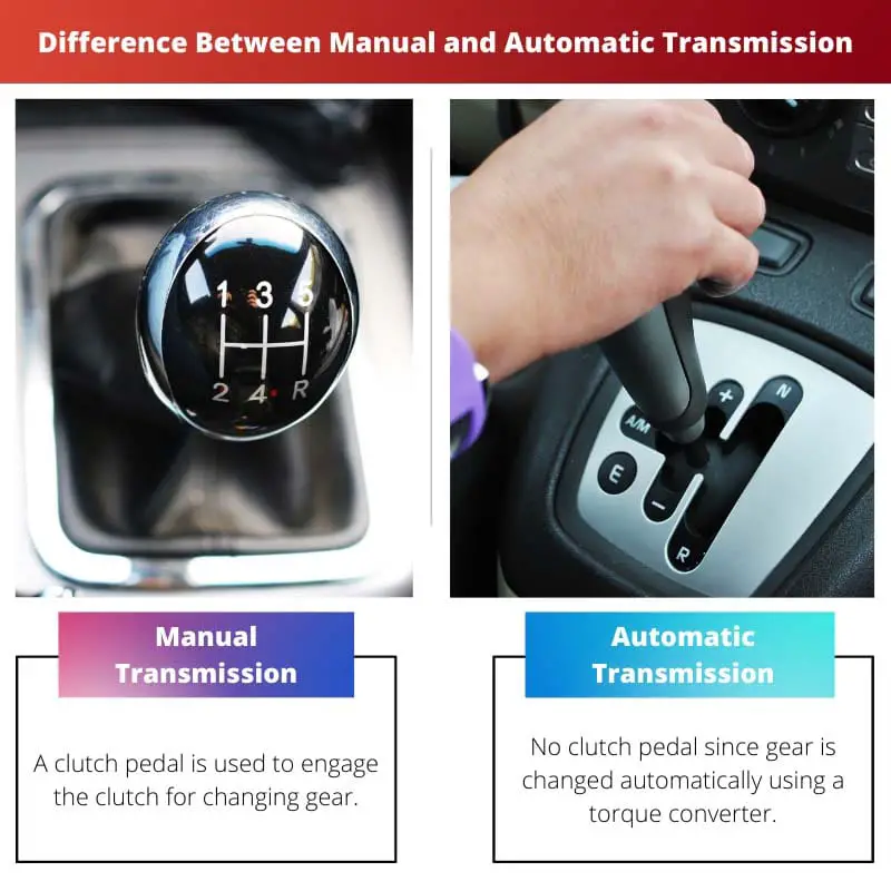 Différence entre la transmission manuelle et automatique