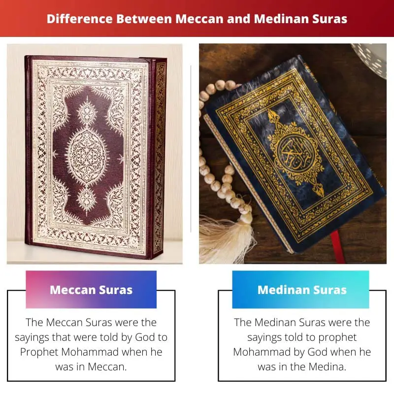 Sự khác biệt giữa Meccan và Medinan Suras