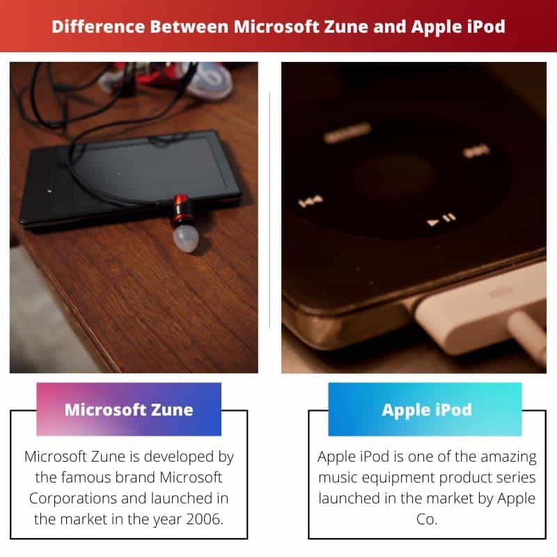 Différence entre Microsoft Zune et Apple iPod