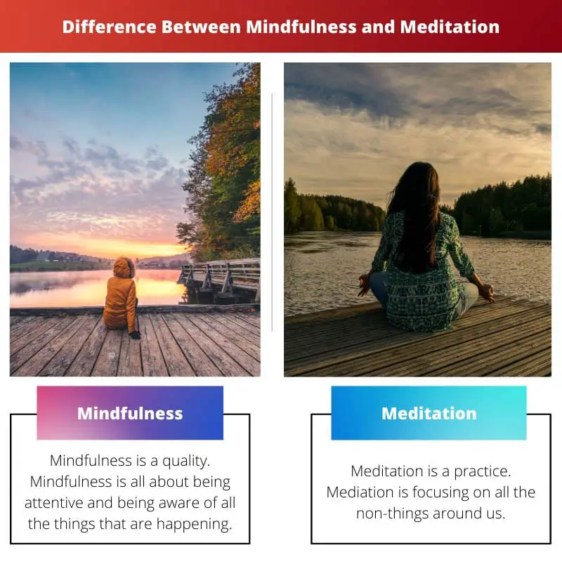 Diferencia entre atención plena y meditación