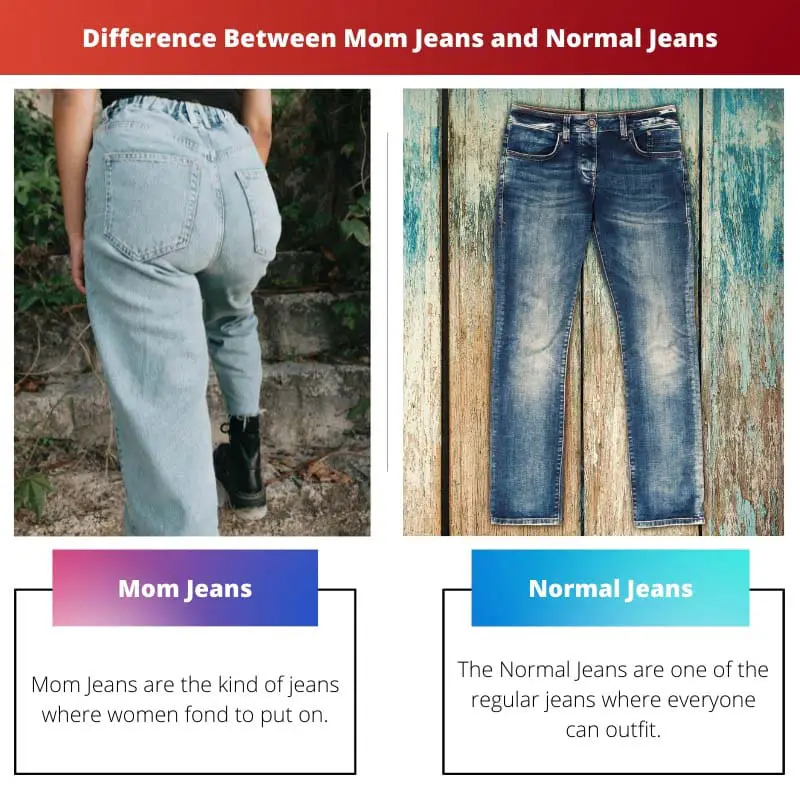 Verschil tussen mom-jeans en normale jeans