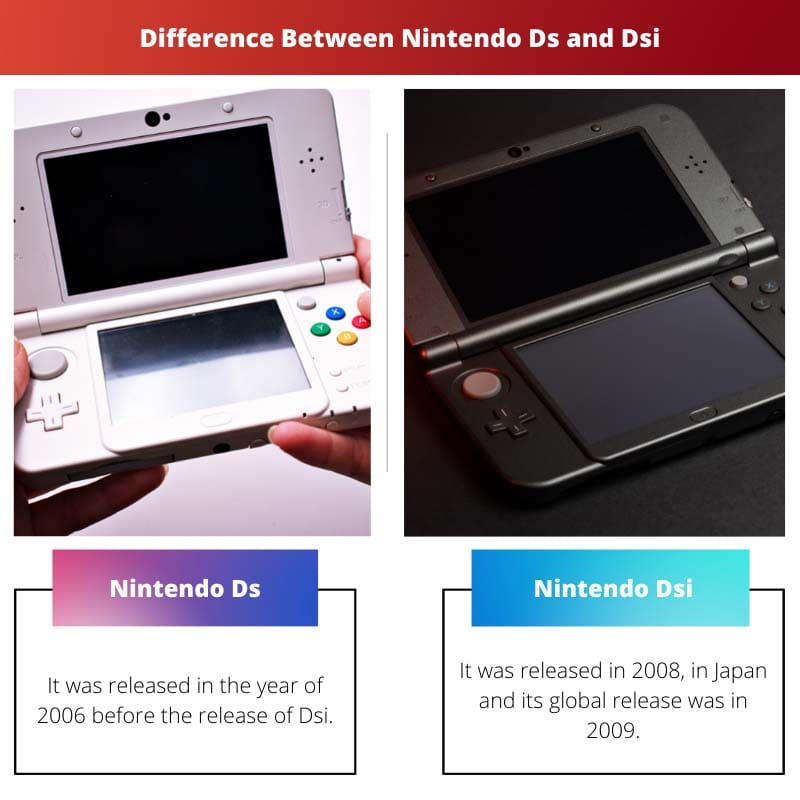 Difference Between Nintendo Ds and Dsi