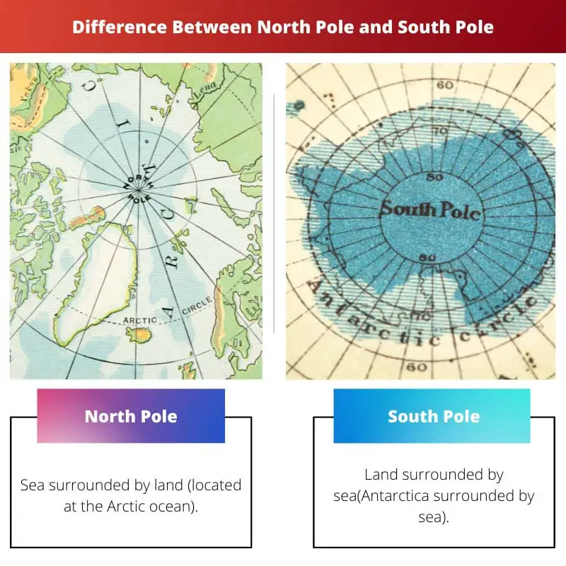 Diferença entre o Pólo Norte e o Pólo Sul
