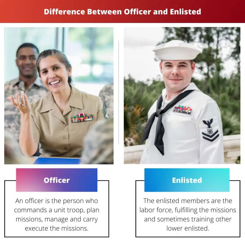 Difference Between Officer and Enlisted