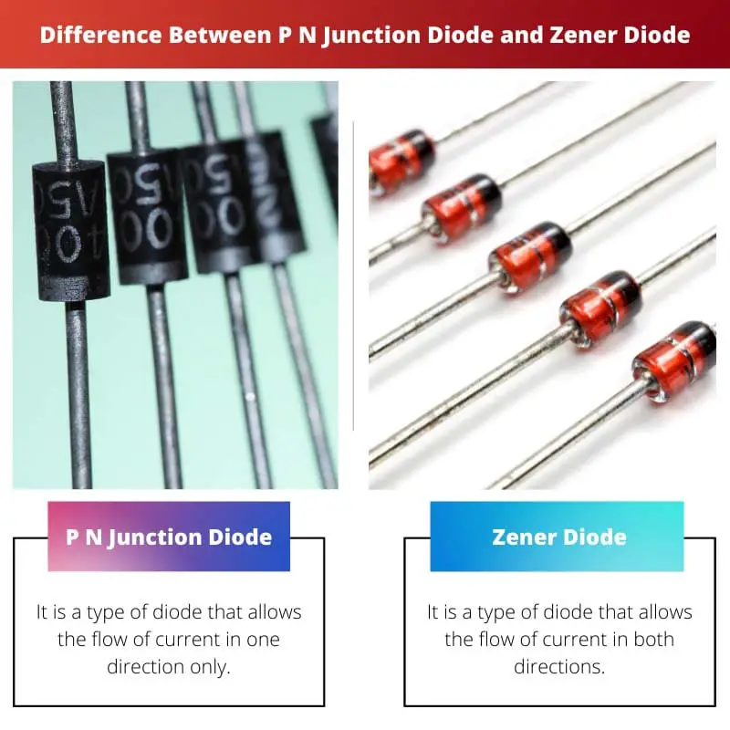 Difference Between P N Junction Diode and Zener Diode