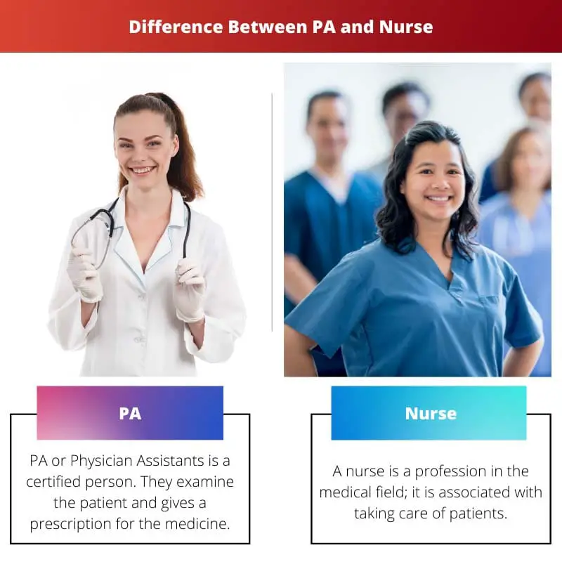 PA和护士之间的区别