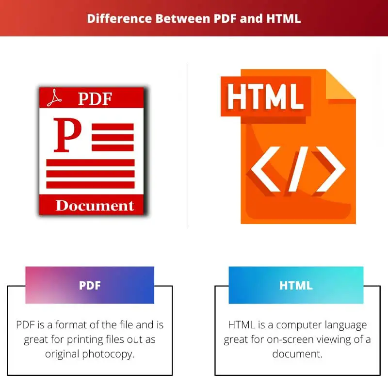 Sự khác biệt giữa PDF và HTML