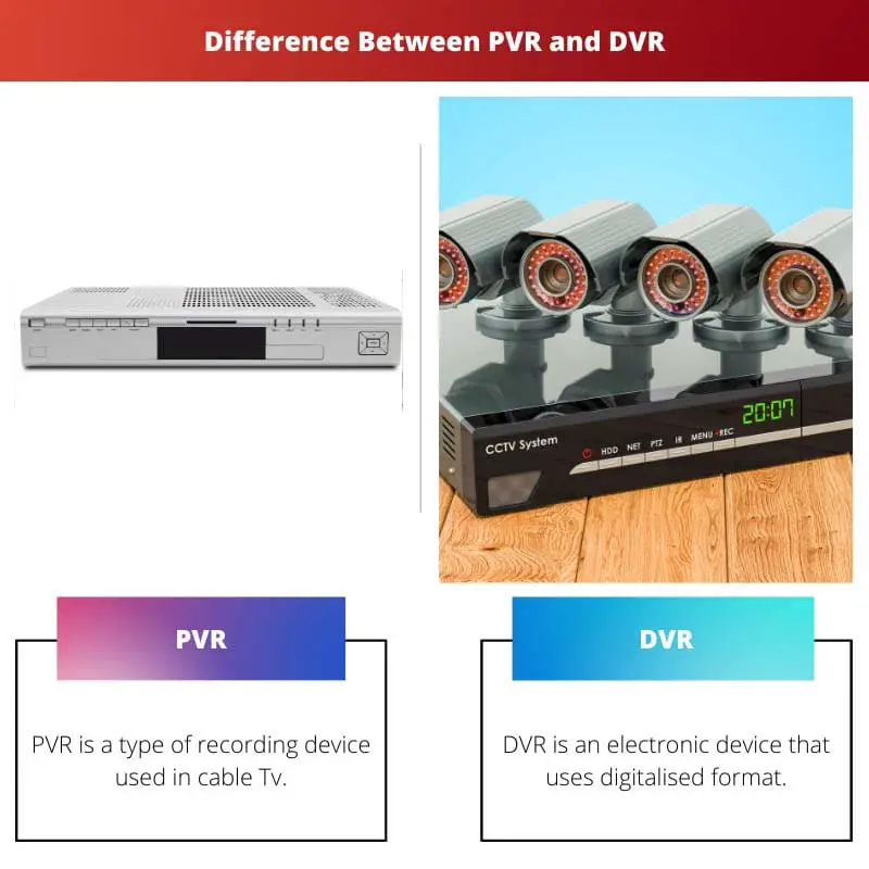 Difference Between PVR and DVR
