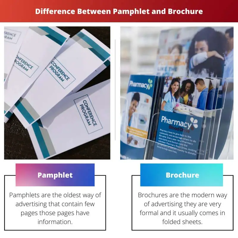 Sự khác biệt giữa Pamphlet và Brochure