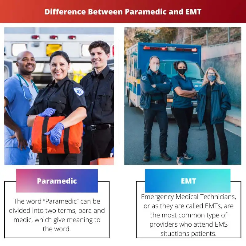 Verschil tussen paramedicus en EMT