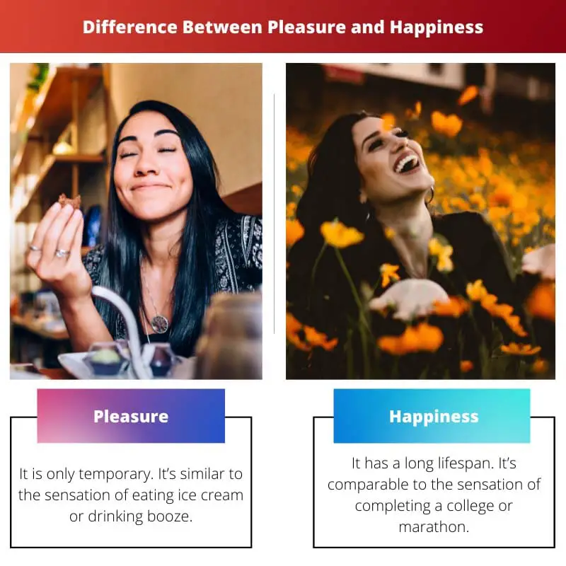 Verschil tussen plezier en geluk
