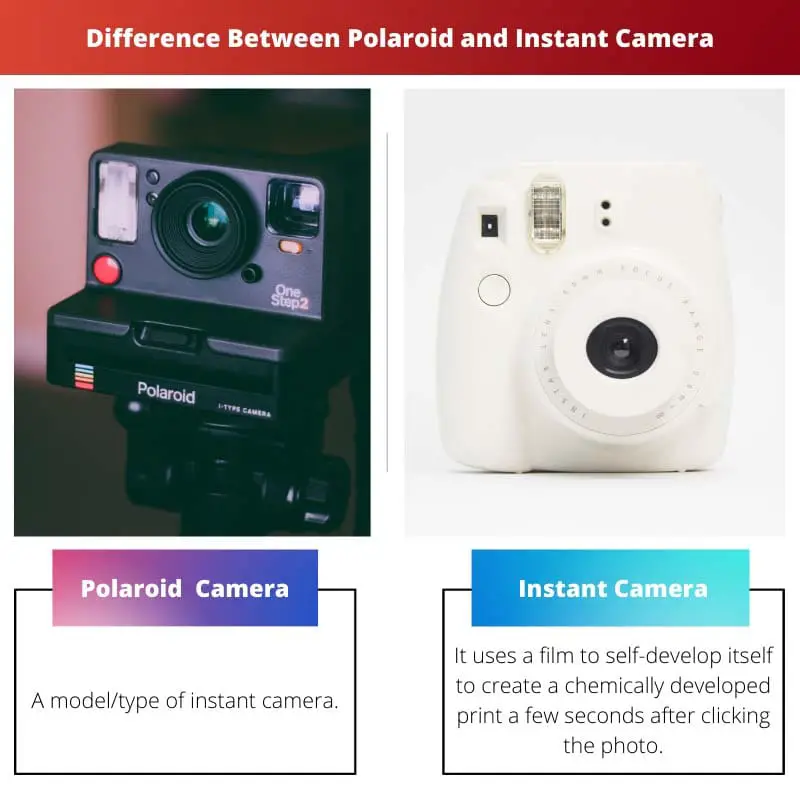 Разница между Polaroid и мгновенной камерой