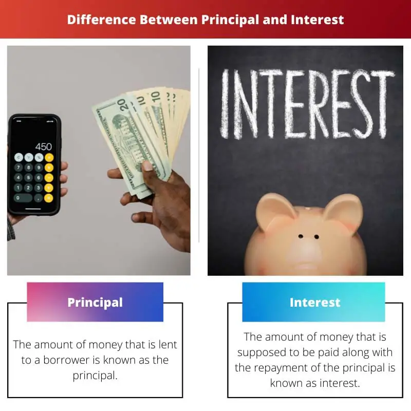 Différence entre le capital et les intérêts