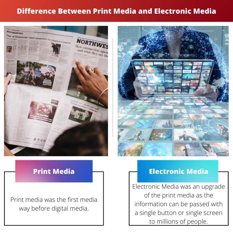 Differenza tra carta stampata e media elettronici