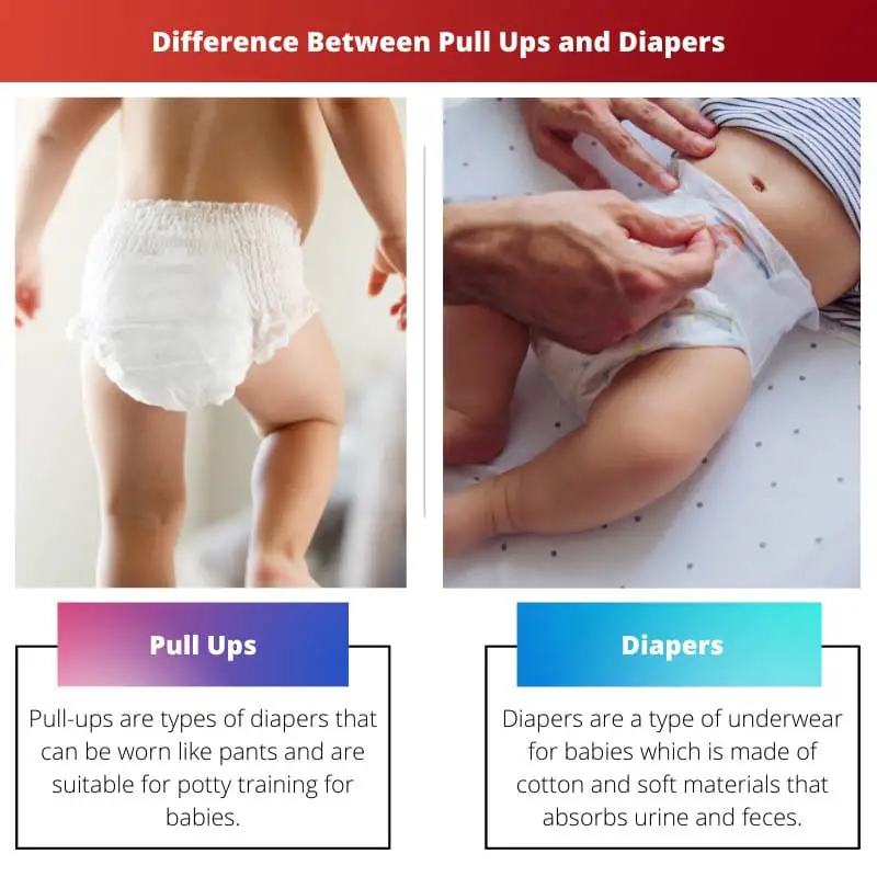 Diferença entre pull ups e fraldas