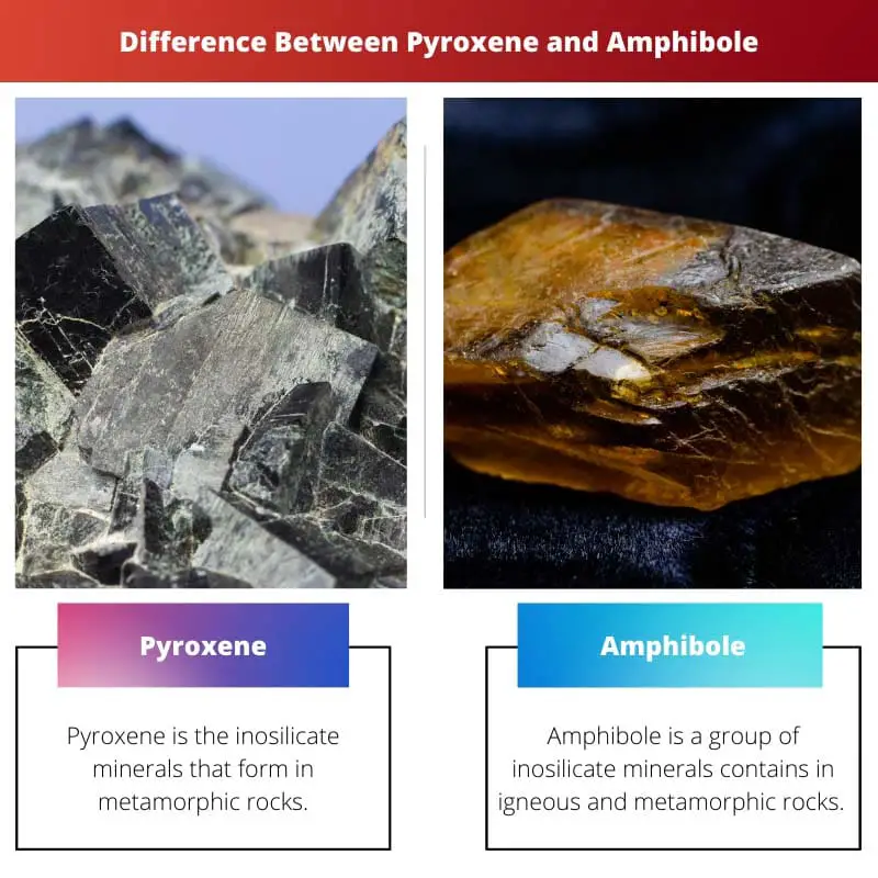 Difference Between Pyroxene and Amphibole