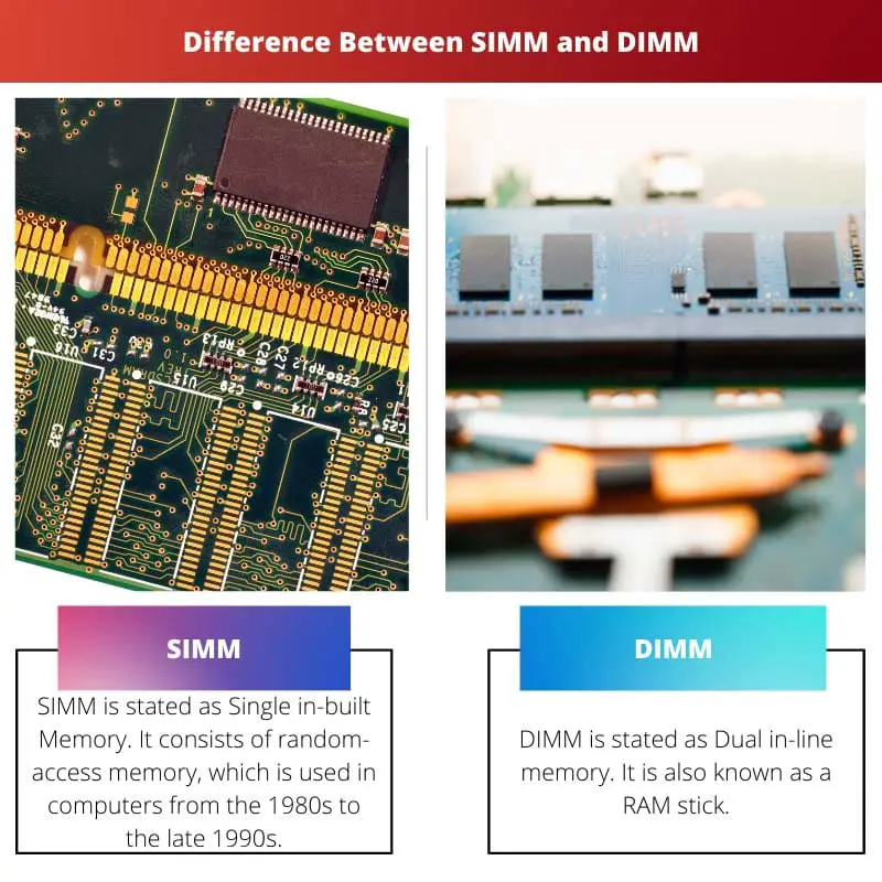 Difference Between SIMM and DIMM