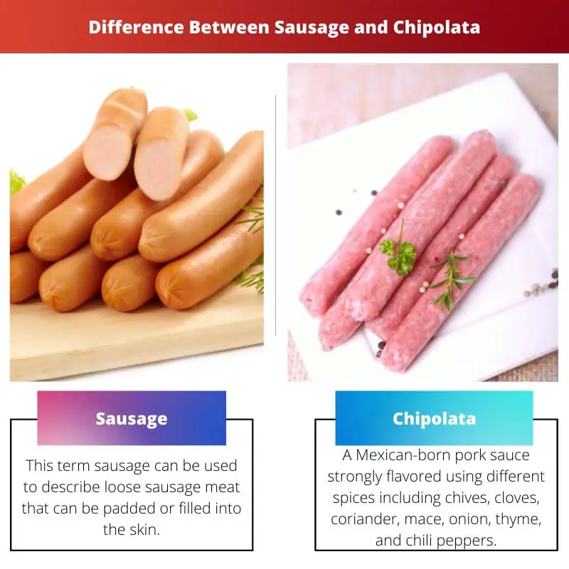 Sự khác biệt giữa xúc xích và Chipolata