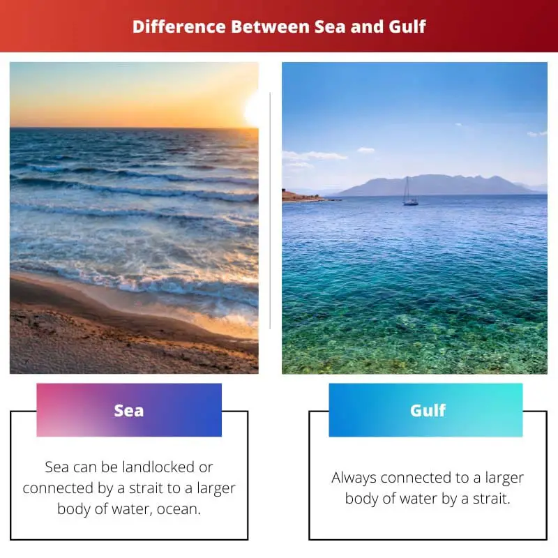Difference Between Sea and Gulf