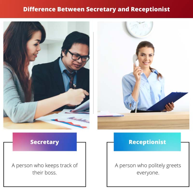 Différence entre secrétaire et réceptionniste